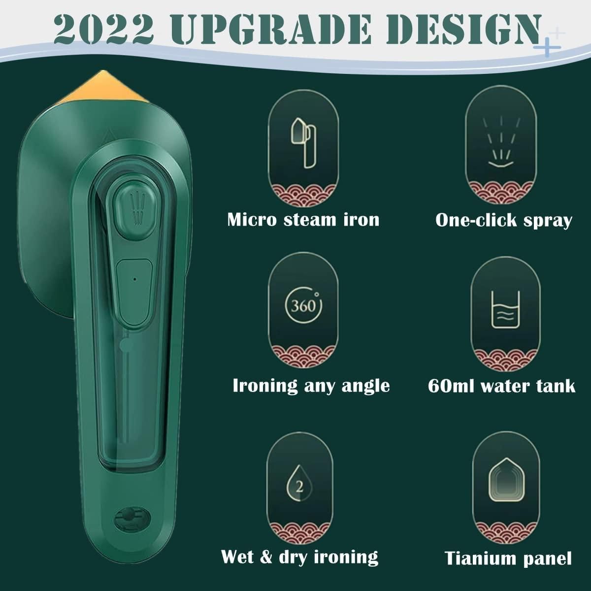 Portable Iron Travel Steamer or Mini Handheld Presser for Clothes